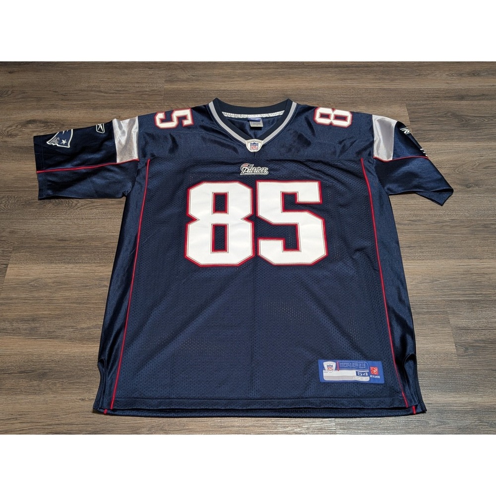 Reebok NFL Authentic New England Patriots‎ Jersey Mens 54 Navy Blue 85